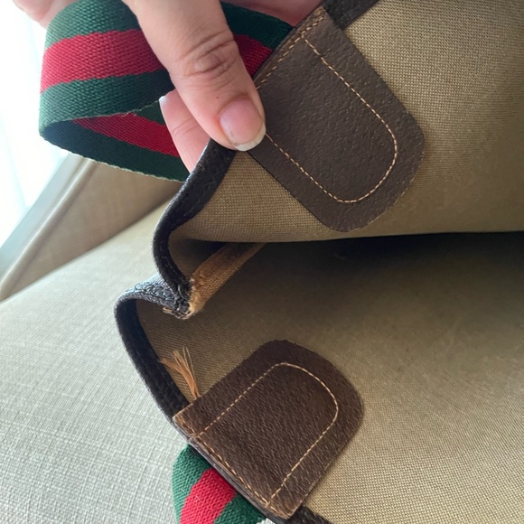 Authentic Gucci vintage web sherry line tote bag 89.02.003 (X16) - Picture 11 of 16